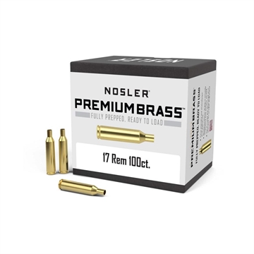 Picture of Nosler Premium Brass Unprimed Cases 17Rem Rifle Brass 100/Box 10128