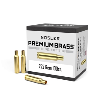 Picture of Nosler Unprimed Brass Rifle Cartridge Cases 100/ct .222 Rem 10058