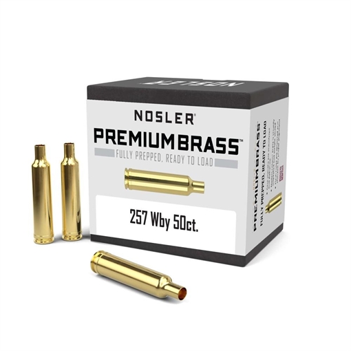 Picture of Nosler Unprimed Brass Rifle Cartridge Cases 50/ct .257 Wby 10138
