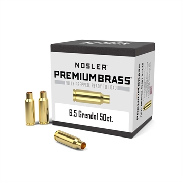 Picture of Nosler Unprimed Brass Rifle Cartridge Cases 50/ct 6.5mm Grendel 44916