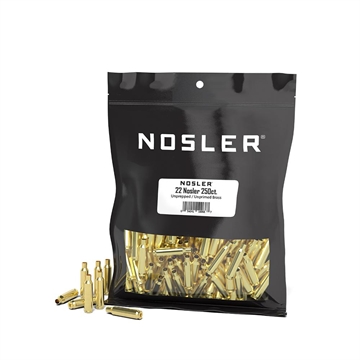 Picture of Nosler Unprimed Unprepped Brass Rifle Cartridge Cases .22 Nosler 250/ct (BULK) 10068