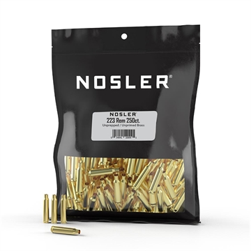 Picture of Nosler Unprimed Unprepped Brass Rifle Cartridge Cases .223 Rem 250/ct (BULK) 10099