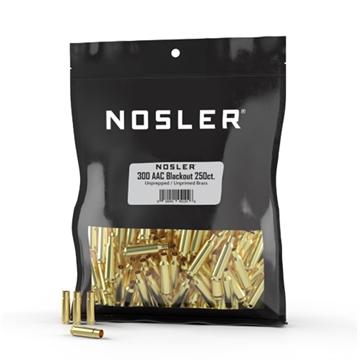 Picture of Nosler Unprimed Unprepped Brass Rifle Cartridge Cases .300 AAC Blackout 250/ct (BULK) 45124