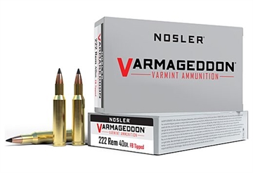 Picture of Nosler Varmegeddon Rifle Ammunition .222 Rem 40 gr FB Tipped 3400 fps - 20/ct 65135