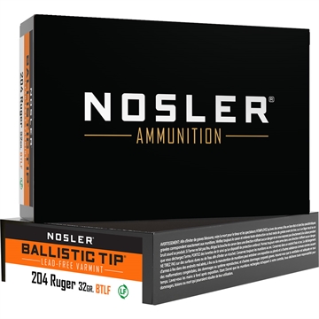 Picture of Nosler Nosler Varmint Ballistic Tip Rifle Ammunition 204 Ruger 32 gr. BTLF SP 20 rd. 61040