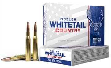 Picture of Nosler Whitetail Country, 270 Winchester, 130 Grain, Solid Base Bullet, 20 Round Box 0540414 40110
