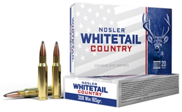 Picture of Nosler Whitetail Country, 308 Winchester, 165 Grain, Solid Base Bullet, 20 Round Box 0540413 40120