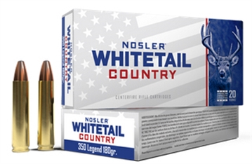 Picture of Nosler Whitetail Country, 350 Legend, 180 Grain, Straight Wall Bullet, 20 Round Box 0540412 40130