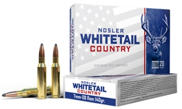 Picture of Nosler Whitetail Country, 7MM-08 Remington, 140 Grain, Solid Base Bullet, 20 Round Box 40115