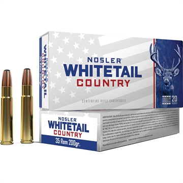 Picture of Nosler Whitetail Country Rifle Ammunition 35 Rem 200gr JSP 2075 fps 20/ct 40141 054041401418