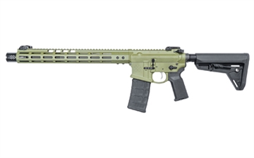 Picture of Noveske Infidel, Gen 4, Semi-automatic Rifle, 223 Rem/556NATO, 13.7" Barrel (16" OAL with Pinned Brake), KX3 Muzzle Device, Green, Magpul MOE SL Stock, 30Rd, NSR-15 (M-Lok) Handguard 02000711-BG
