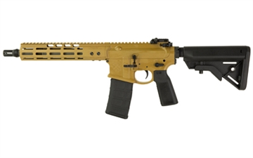 Picture of Noveske Gen 4, Semi-automatic, SBR, 223 Remington, 556NATO, 10.5", Tiger Eye Brown, Magpul MOE-K2, 30 Rounds, MLOK, 7075 Aluminum, Collapsible Stock, Dead Air Flash Hider 02000727-TE
