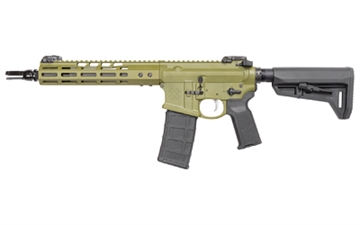 Picture of Noveske Gen 4, Semi-automatic, SBR, 223 Remington, 556NATO, 10.5", Bazooka Green, Magpul MOE-K2, 30 Rounds, MLOK, 7075 Aluminum, Collapsible Stock, Dead Air Flash Hider 02000727-BG
