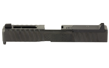 Picture of Noveske DM Slide, DLC Finish, Black, Direct Mount Optics Ready, Fits Glock 19 Gen 3, Includes Noveske End Plate, Cover Plate w/Rear Sight, Front Sight 03002514