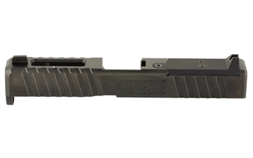 Picture of Noveske DM Slide, DLC Finish, Black, Direct Mount Optics Ready, Fits Glock 19 Gen 5, Includes Noveske End Plate, Cover Plate w/Rear Sight, Front Sight 03002520