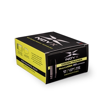 Picture of NovX Cross Trainer/Competition Lead-Free Handgun Ammunition 9mm Luger 65 gr PC 1730 fps 20/ct 9CTCSS-20 9CTCSS20