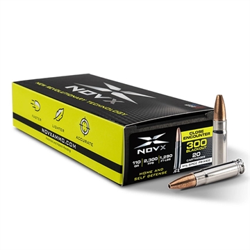 Picture of NovX Close Encounter Rifle Ammunition .300 Blackout 110gr Lead Free HP 2300 fps 20/ct 300BLK110CE-20