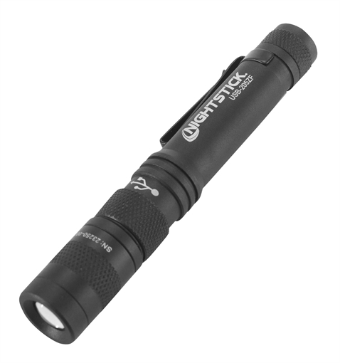 Picture of NIGHTSTICK METAL USB ZOOM FOCUS FLASHLIGHT LI-ION - BLACK USB-205ZF