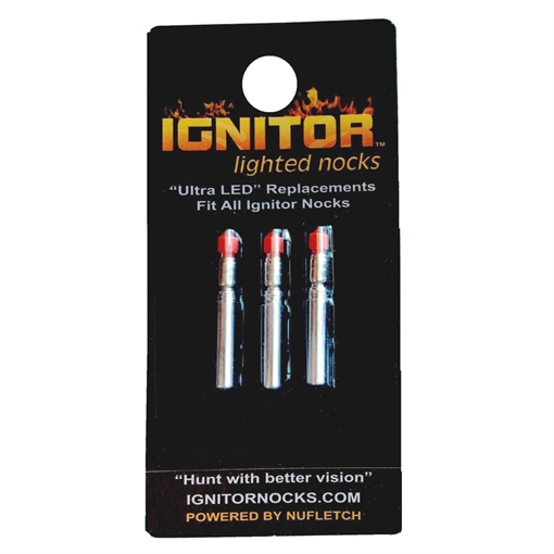 Picture of NuFletch NuFletch Ignitor Nock Replacement Bulbs Red Universal 3 pk. REP-BLB-RED/3PK