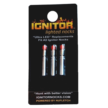 Picture of NuFletch NuFletch Ignitor Nock Replacement Bulbs Red Universal 3 pk. REP-BLB-RED/3PK