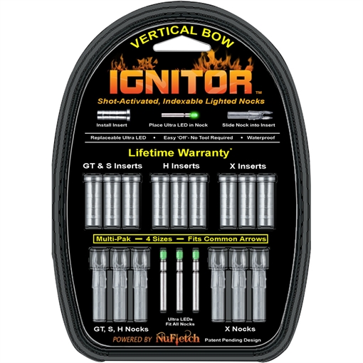 Picture of NuFletch NuFletch Ignitor Nocks Green Universal Fit 3 pk. IGNT-UNIV-GRN