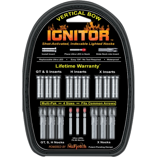 Picture of NuFletch NuFletch Ignitor Nocks Red Universal Fit 3 pk. IGNT-UNIV-RED