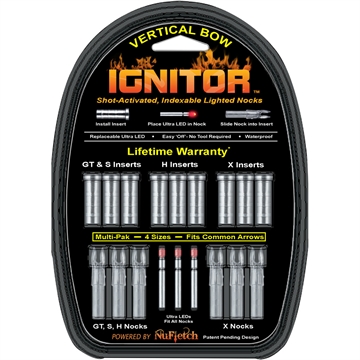 Picture of NuFletch NuFletch Ignitor Nocks Red Universal Fit 3 pk. IGNT-UNIV-RED