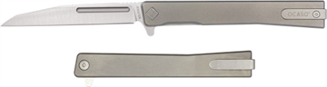 Picture of OCASO KNIVES KNIVES SOLSTICE 3.4"FLDR TITANIUM/SATIN WHARNCLIFFE 8WTS