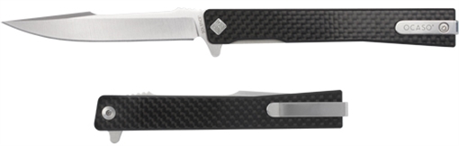 Picture of OCASO KNIVES KNIVES SOLSTICE 3.5"FLDR CARBON FIBER/SATIN HARPOON 9HFS