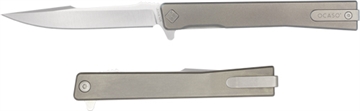 Picture of OCASO KNIVES KNIVES SOLSTICE 3.5"FLDR TITANIUM/SATIN HARPOON 9HTS