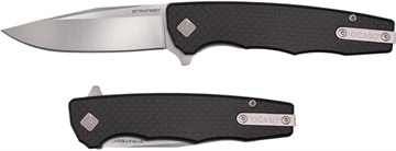 Picture of OCASO KNIVES KNIVES STRATEGY 3.5" FLD CARBON FIBER/G-10 SATIN D2 29BCD
