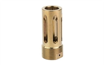 Picture of Otter Creek Labs OPS/AE Flash Hider, For Use with Ops Inc 12 Model, AEM5 and OCM5 Suppressors, Raw Heat Treat Finish, Gold OCL-602
