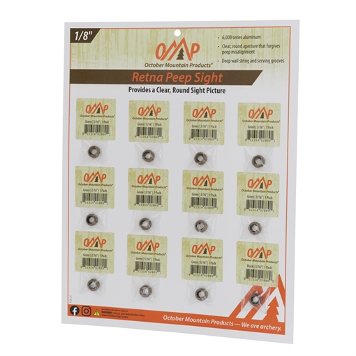 Picture of October Mountain Retna Peep Sight Tan 1/8 in. 12 pk. 810096080691