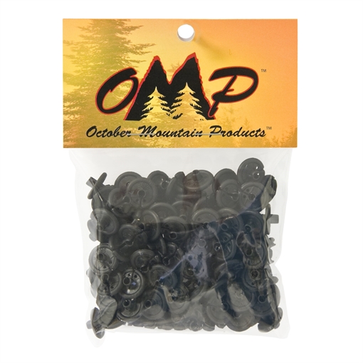 Picture of October Mountain October Mountain Slotted Kisser Button Black 9/16 in. 100 pk. 33213