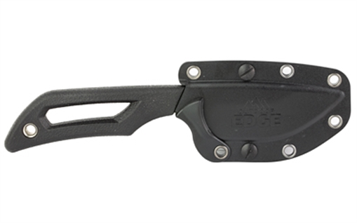 Picture of Outdoor Edge Pivot, Fixed Blade Knife, Plain Edge, Drop Point, 2.5" Blade, 8Cr13Mov Stainless Steel, Stonewashed Finish, Black PKDP-1C