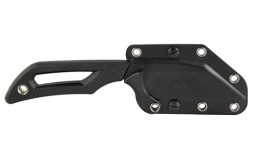 Picture of Outdoor Edge Pivot, Fixed Blade Knife, Plain Edge, Wharncliffe, 2.6" Blade, 8Cr13Mov Stainless Steel, Stonewashed Finish, Black PKWC-2C
