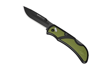 Picture of Outdoor Edge Razor EDC Lite, Folding Knife, Plain Edge, 2.5" Blades, 420J2 Stainless Steel, Includes (2) Drop Point Blades, Black Oxide Blade Finish, Olive Drab Green Handle RCG25-2C