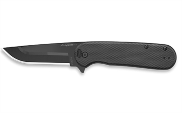 Picture of Outdoor Edge Razor VX3, Folding Knife, Plain Edge, 3" Blade Length, 7.4" Overall Length, 420J2 Stainless Steel, Includes (3) Standard Plain Edge and (1) Partially Serrated Blade, Black Oxide Finish, Black G10 Scales, Ball Bearing System, Stainless Steel Frame/Blade Holder, Reversible Deep Carry Clip VX330A-C