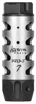 Picture of Odin Works Atlas 7, Muzzle Brake, For .30 Cal or 7.62MM Calibers, 5/8-24 Threaded, Stainless Steel MB-ATLAS-7 MBATLAS7