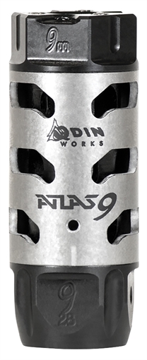Picture of Odin Works Atlas 9, Muzzle Brake, 9MM, 1/2-28 Threaded, Stainless Steel MB-ATLAS-9-28 MBATLAS928