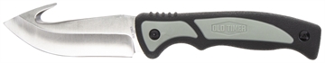 Picture of Old Timer Trail Boss 3.70" Fixed Gut Hook Plain Stainless Steel Blade, TPE Handle Includes Sheath 1137138