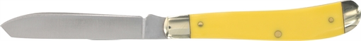 Picture of Old Timer Gunstock Trapper 3" Plain Stainless Steel Blade Yellow 1180011