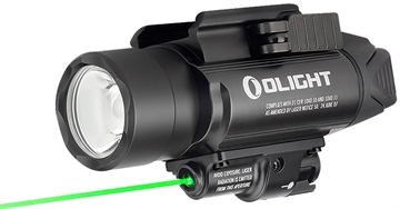 Picture of Olightstore Usa Inc Baldr Pro Black Anodized 300/500/1,350 Lumens White LED Green Laser BALDRPROBK1