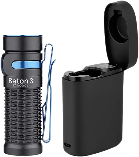 Picture of Olightstore Usa Inc Baton 3 Black 1200 Lumens BATON3KITBK