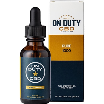 Picture of On Duty CBD Oil Drops Pure Full Spectrum 1000 mg 30 mL OD1000F