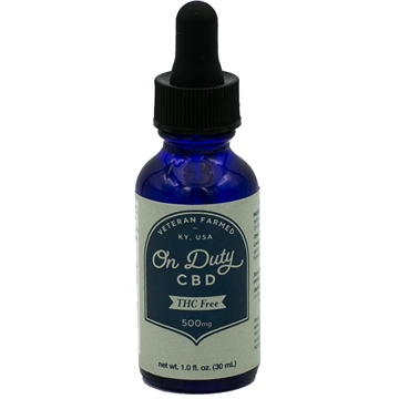 Picture of On Duty CBD Oil Drops THC Free 500 mg 30 mL OD0500S