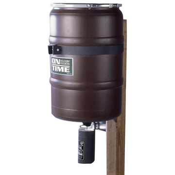 Picture of On Time Elite Lifetime Fish Feeder Combo 25 Gallon Capacity, Built-In Agitator Rod, Steel Band with Welded Bracket 50003