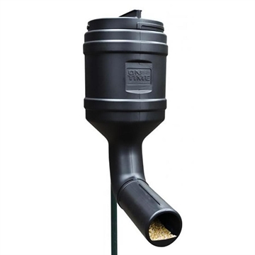 Picture of On Time T-Post Gravity Feeder Black UV Resistant Polyethylene with 80 lbs Capacity, Multi Mounting Options, Includes Mounting Bracket 71800