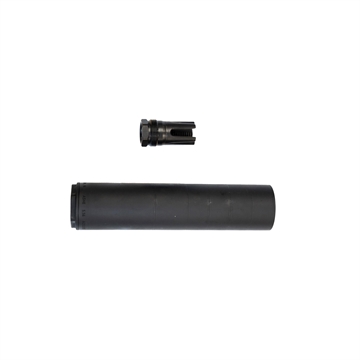 Picture of One Horse ASHE Titanium Direct Thread Suppressor 5.56mm 1.5" Dia 1/2X28 Black OH-ASHE556