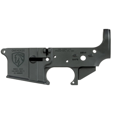 Picture of ONE HORSE AR15 STRIPPED LOWER RECEIVER ALUMINUM BLACK OH-LR02